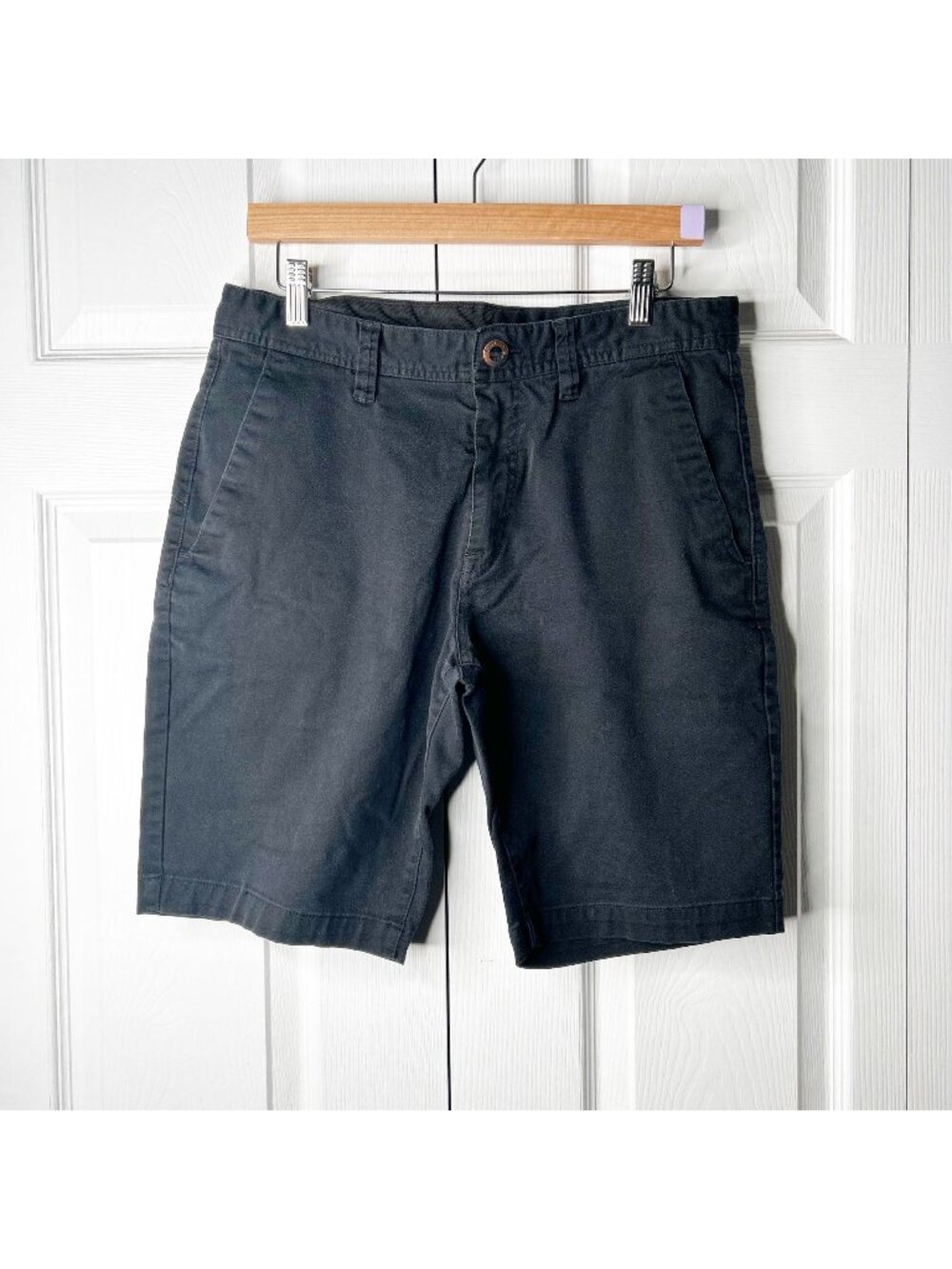 Volcom True To This Black  Cotton Blend Casual Shorts Men's Size 32